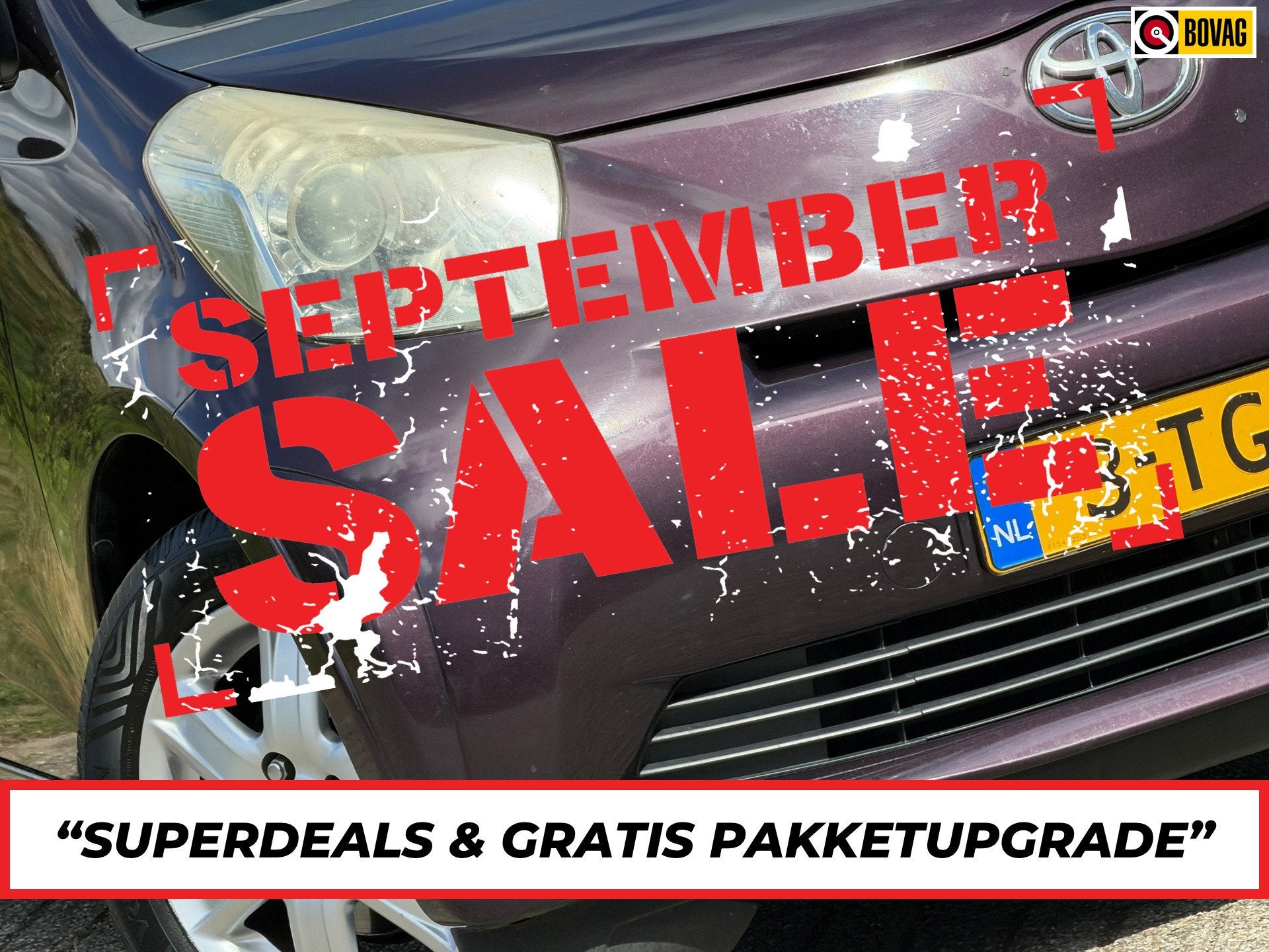 Toyota IQ 1.0 VVTi Comfort - Deep Amethyst - Airco/LMV - Kke, Auto's, Stof, Gebruikt, Zwart, Overige kleuren