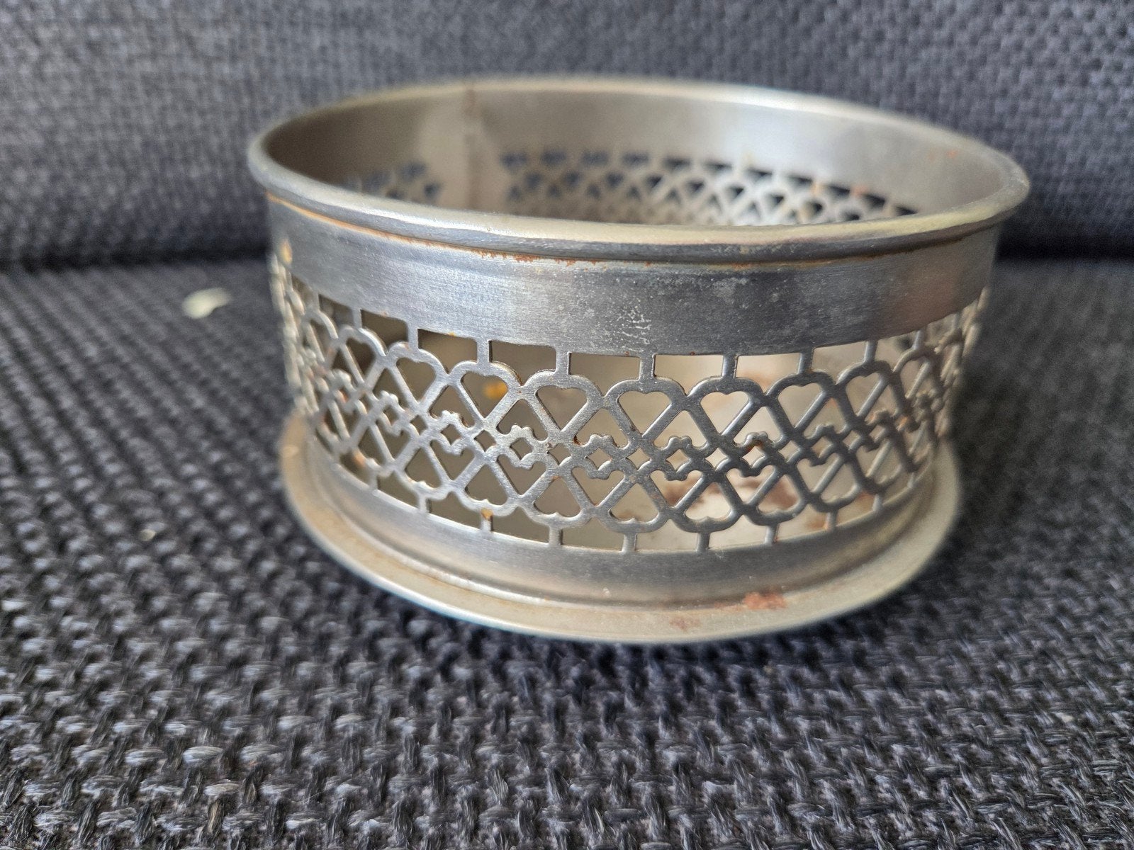 zilverkleurige vintage schaaltje, Ophalen of Verzenden, Zilver