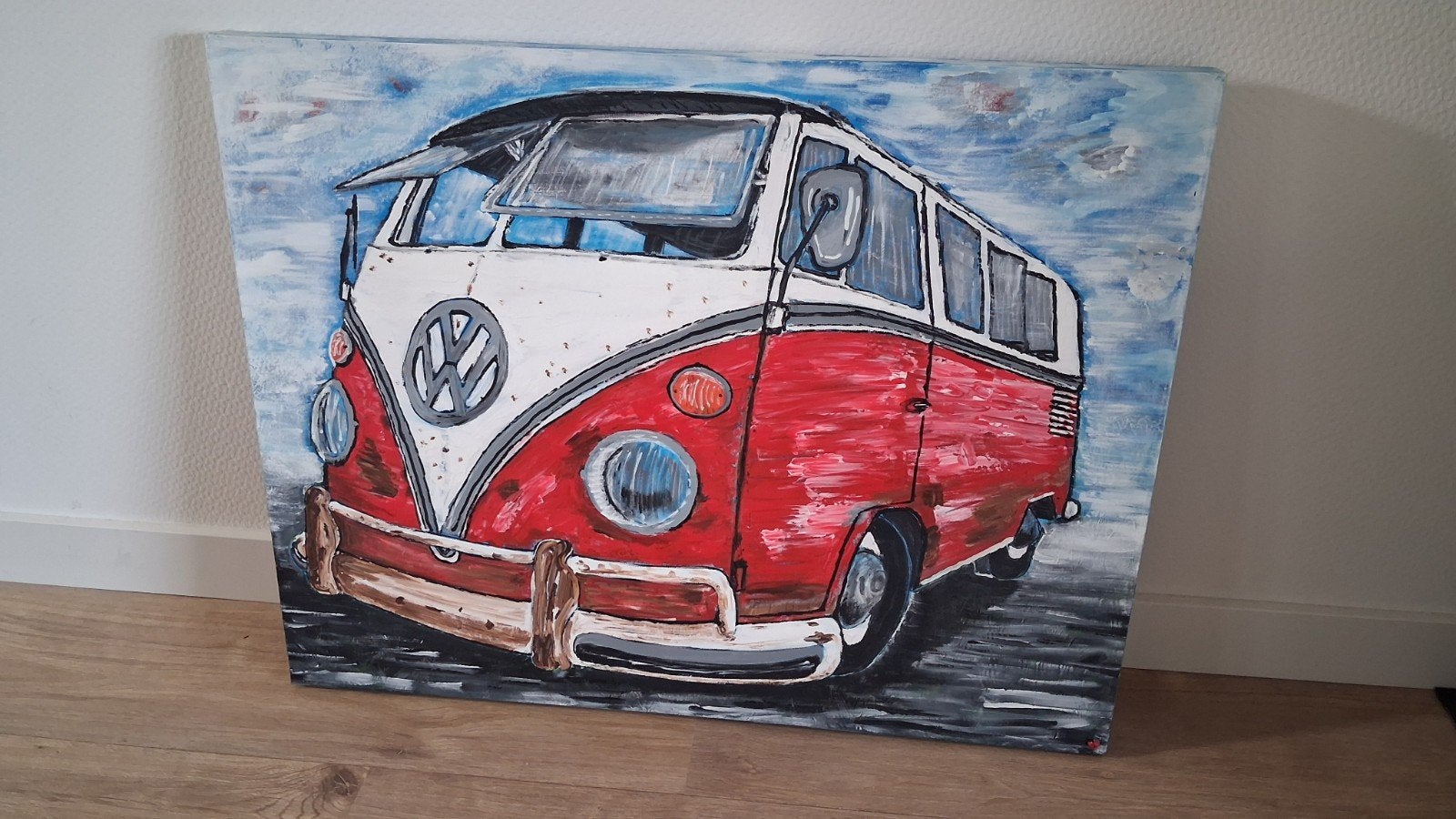 Mooi schilderij Volkswagen VW T1 90x70cm, Ophalen