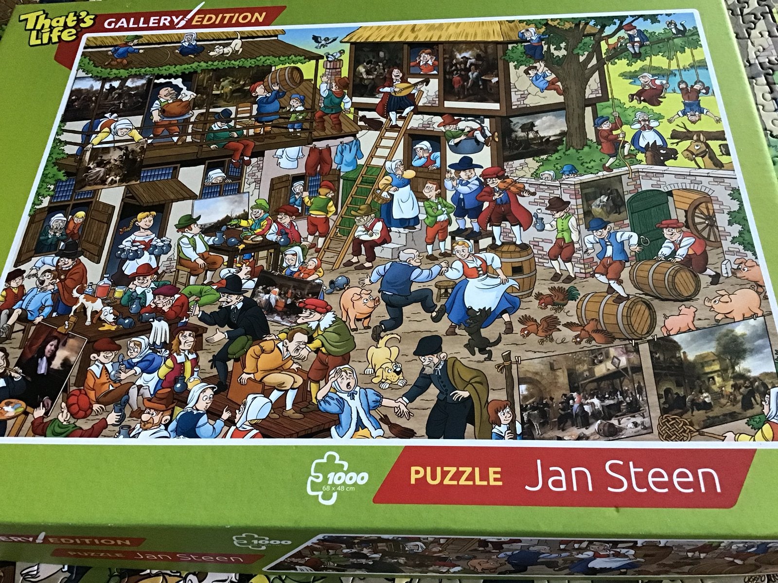 Puzzel 1000 st.   Jan Steen, Ophalen of Verzenden, 500 t/m 1500 stukjes, Zo goed als nieuw