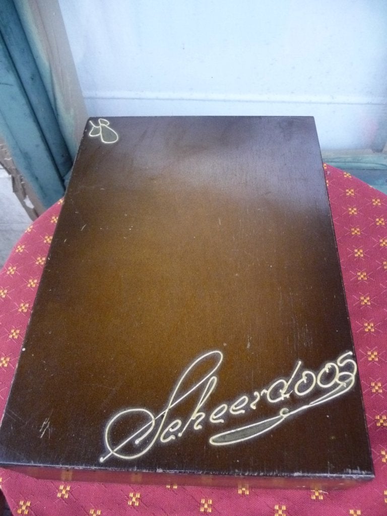 scheerdoos antiek/scheerspullenantiek, Ophalen of Verzenden