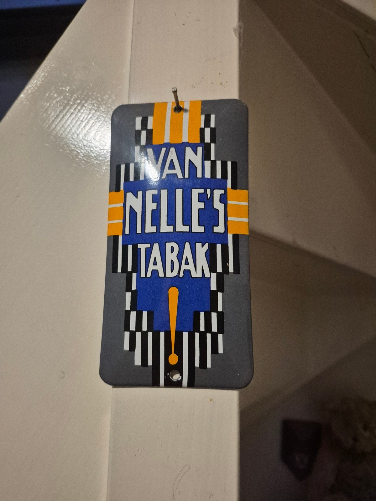 Vintage Van Nelle's Tabak reclamebordje, Ophalen of Verzenden