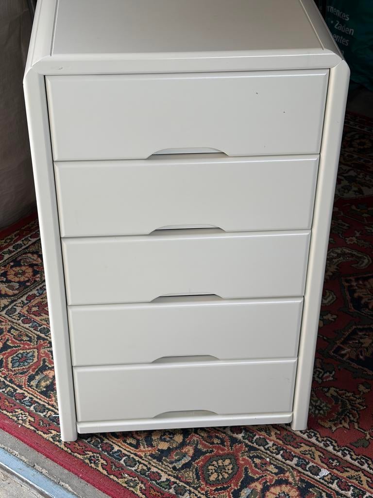 Ladekast met 5 lades - Crème/Wit, Kunststof, Gebruikt, 5 laden of meer, 100 tot 150 cm