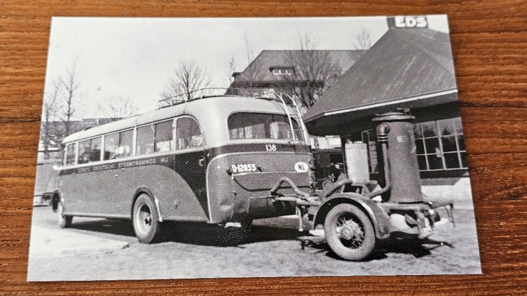 Foto BUS EDS Dedemsvaart 138 met gasgenerator, Verzenden, Gebruikt, Bus of Metro, Overige typen