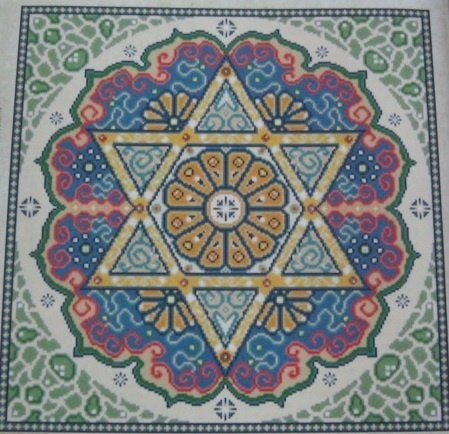 Borduurpatroon  Mandala merklap  nr 7340, Verzenden, Nieuw, Handborduren, Patroon
