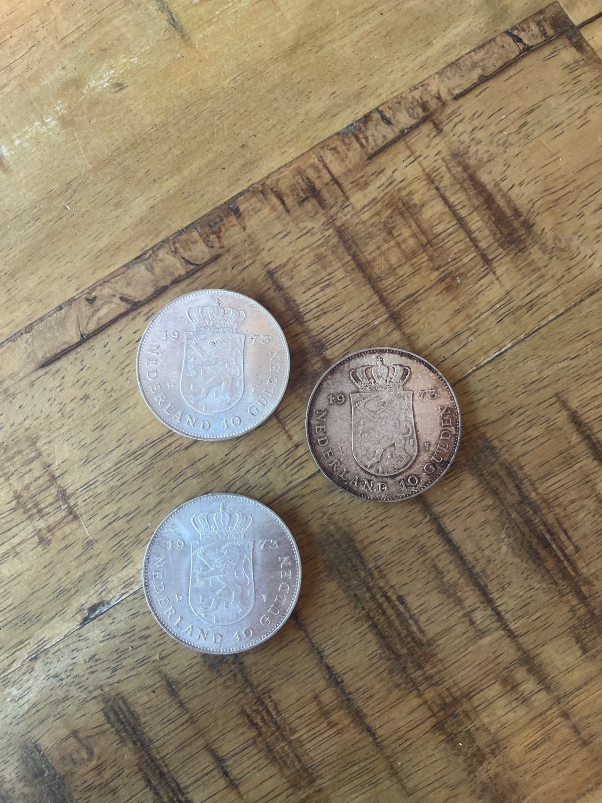 Zilveren 10 Gulden Munten Juliana 1973, Koningin Juliana, Setje, Zilver, Ophalen of Verzenden