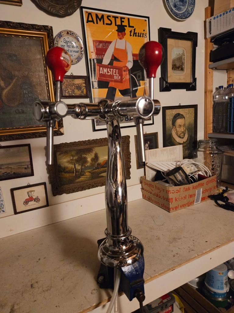 Ossenhoorn dubbele biertap, zie omschrijving, Ophalen of Verzenden, Overige merken