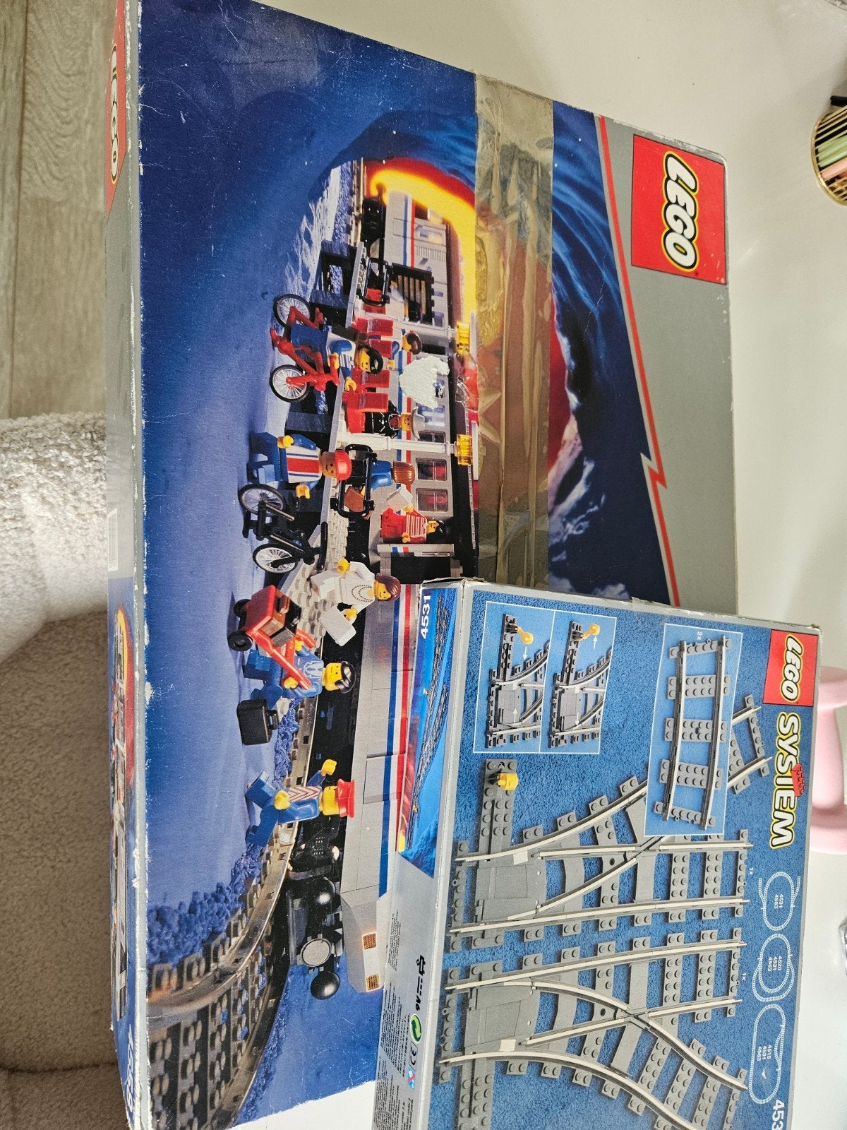Lego Trein met Rails (retro), Kinderen en Baby's, Speelgoed | Duplo en Lego, Ophalen of Verzenden, Gebruikt, Lego