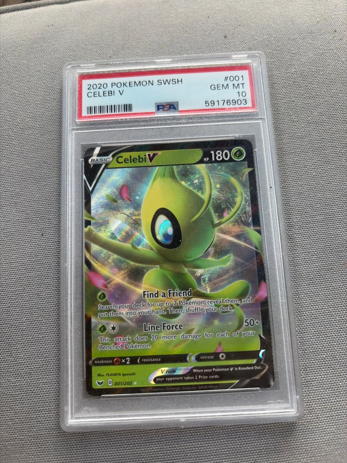 2020 Pokemon SWSH Celebi V PSA 10 GEM MT, Ophalen of Verzenden, Nieuw, Losse kaart