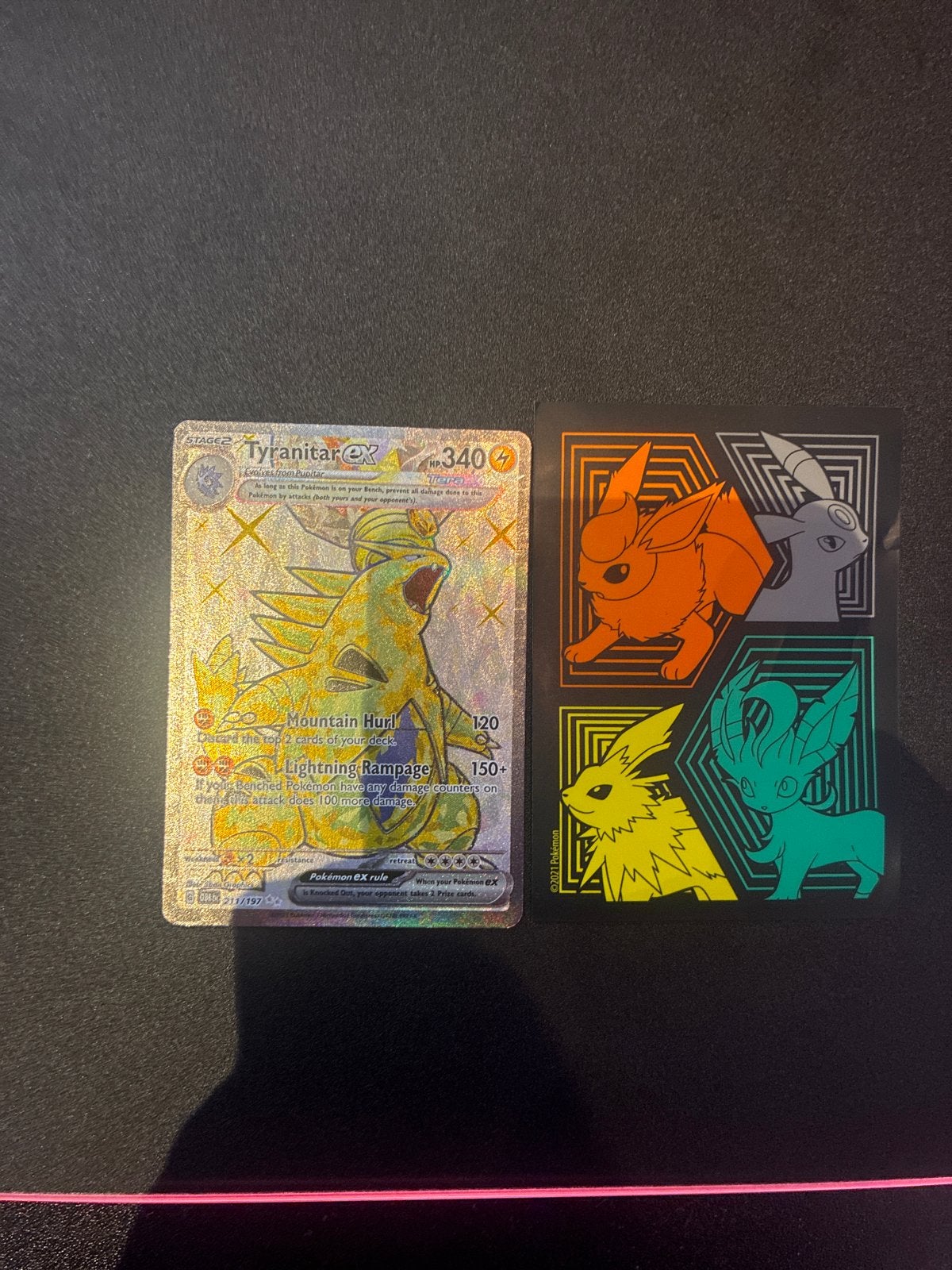 Tyranitar ex 340 HP Pokémon kaart (Foil), Ophalen, Zo goed als nieuw, Losse kaart, Foil