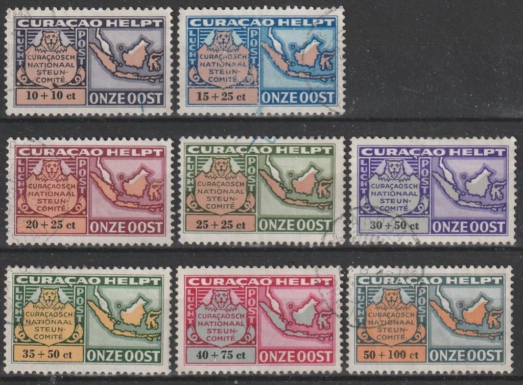 Curaçao NVPH LP61/8, Ophalen of Verzenden, Gestempeld