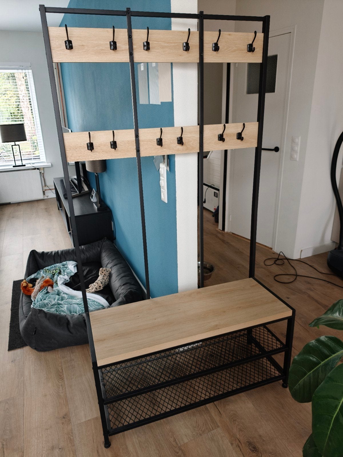 Staande kapstok 100x40x185 cm, Ophalen, Gebruikt, Metaal, Staande kapstok