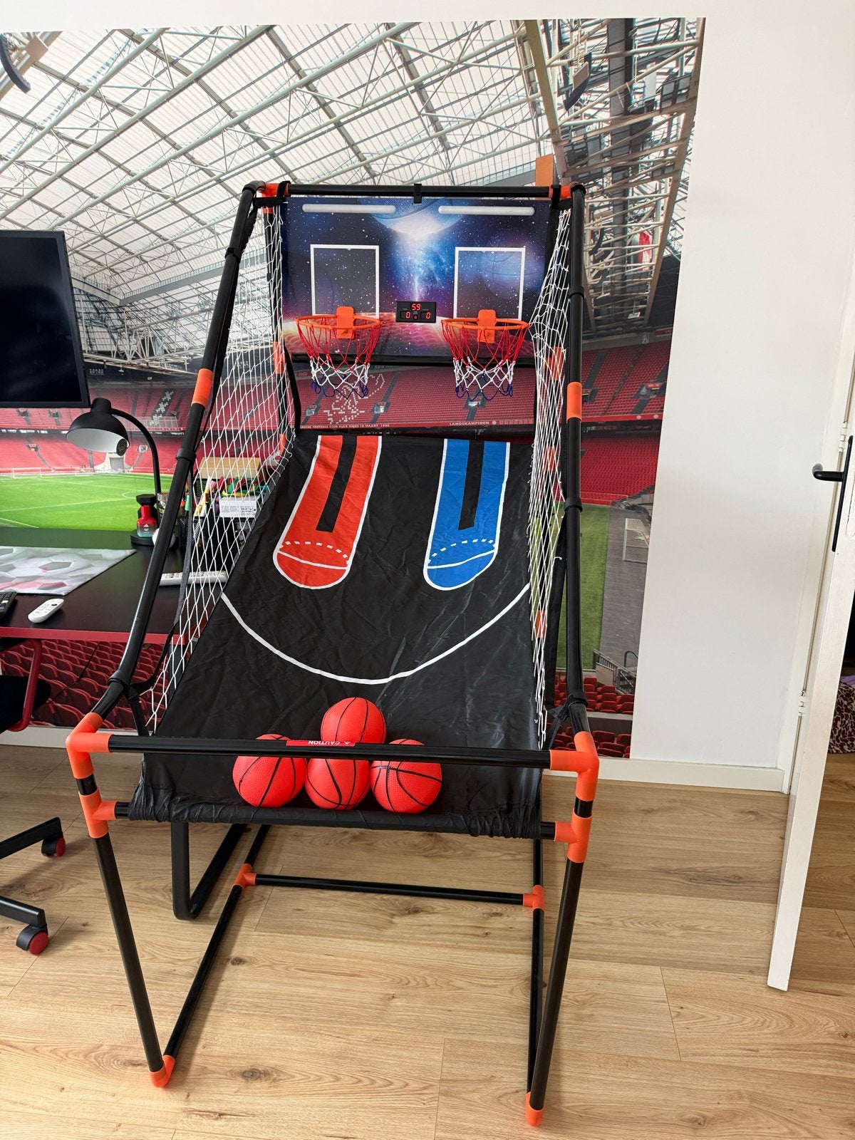 Basketbal Arcade Game met 4 ballen, Ophalen, Gebruikt