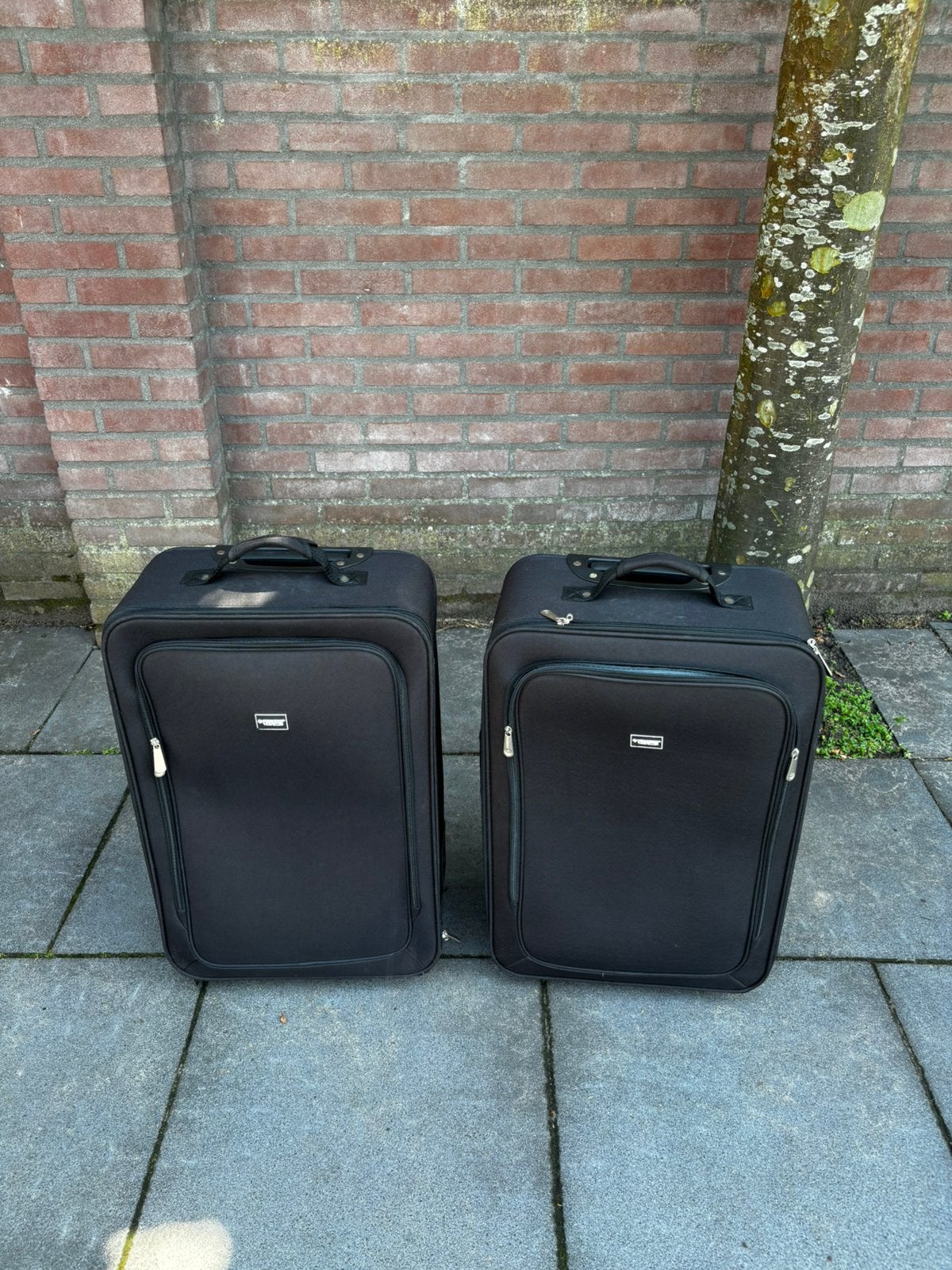 6 stuks Princess rolkoffers, Gebruikt, Zacht kunststof, 35 tot 45 cm, Wieltjes