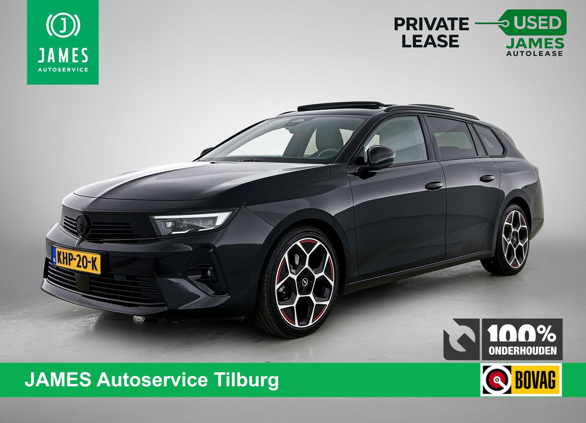 Opel Astra Sports Tourer 1.2 GS Line PANORAMADAK | HEAD-UP |, 12 maanden, Stof, Euro 6, Zwart
