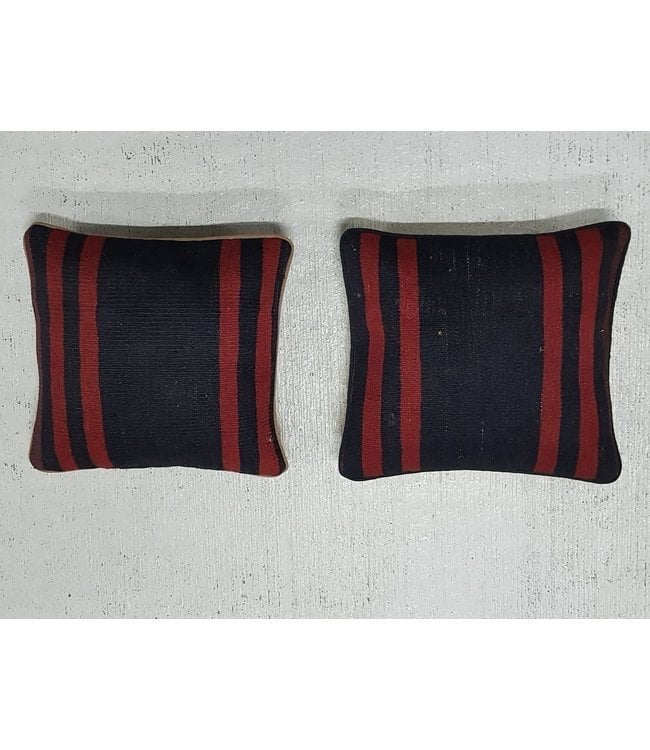 2x Moderne Kelim Kussens 35x35 cm met Vulling, Blauw, Vierkant, Nieuw, Ophalen of Verzenden