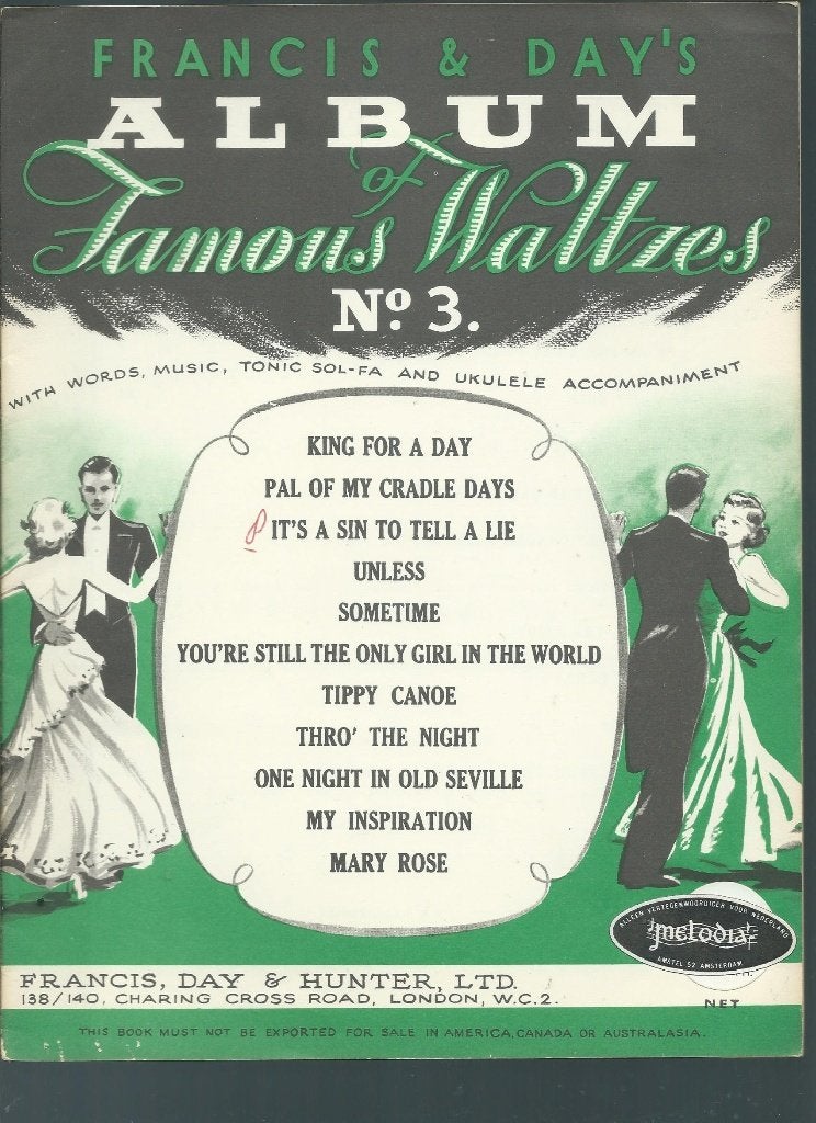 Francis & Day's Album no. 3, Muziek en Instrumenten, Bladmuziek, Gebruikt, Ophalen of Verzenden, Keyboard, Artiest of Componist