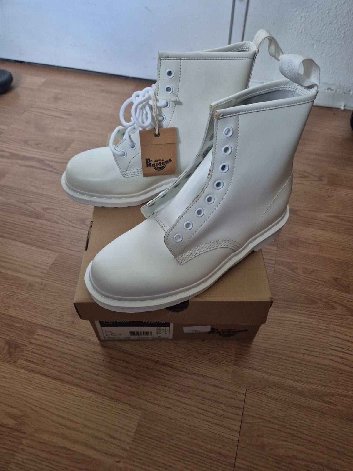 Dr. Martens 1460 Mono Witte Laarzen - Maat 41, Wit, Lage of Enkellaarzen, Nieuw, Ophalen of Verzenden