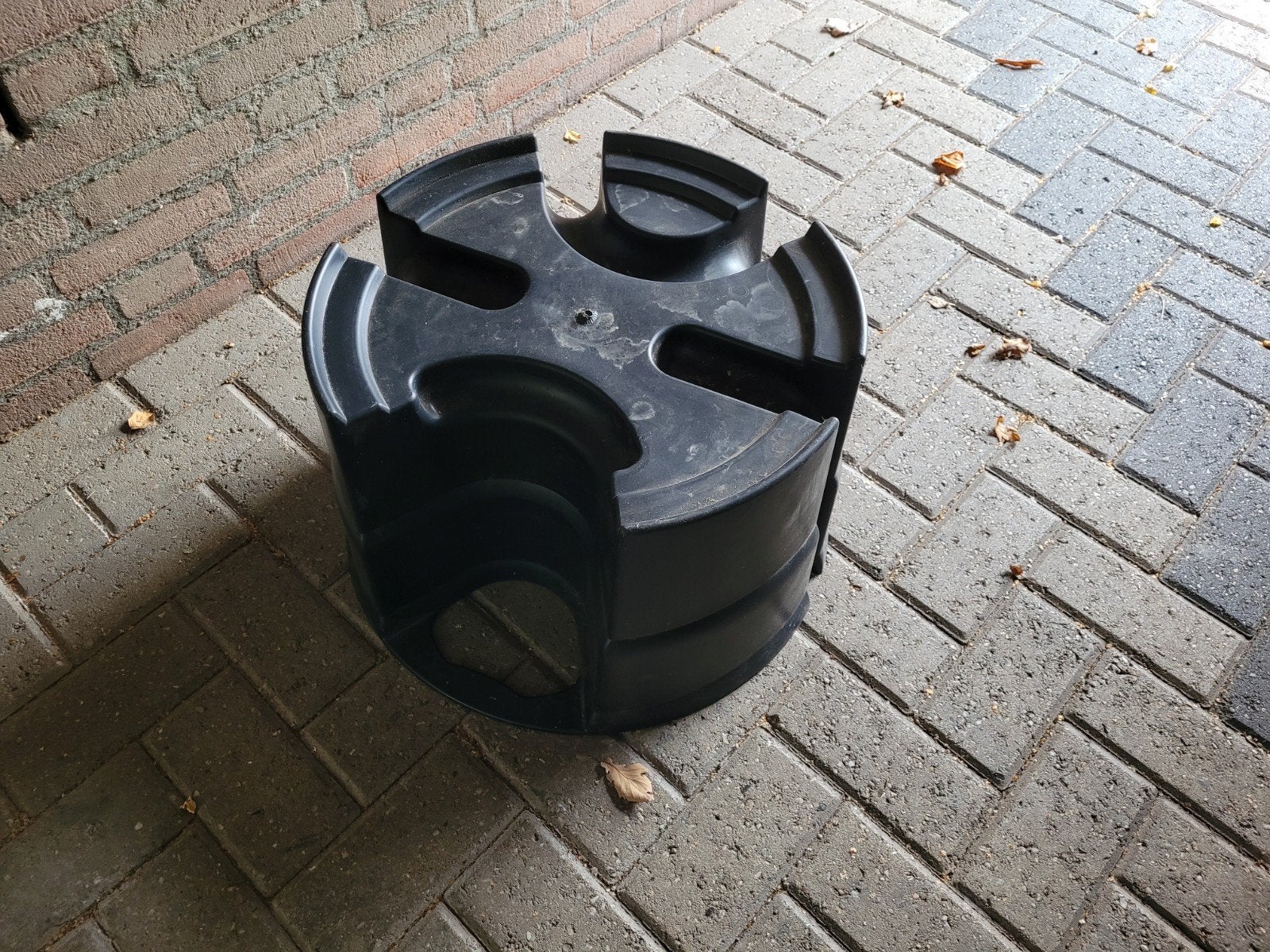 Regenton standaard - Zwart kunststof, Tuin en Terras, Ophalen, Gebruikt, Kunststof