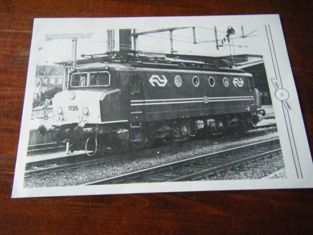 O43 - Locomotief 1135 - NS - Mooi, Verzamelen, Ophalen of Verzenden, Gebruikt, Trein, Kaart of Prent
