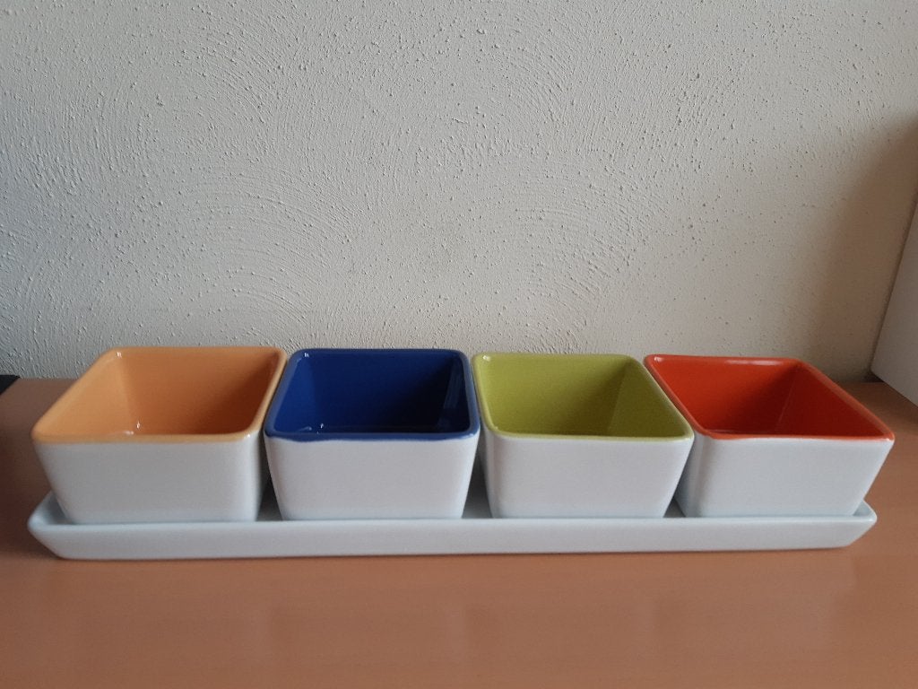 serveerschaaltjes op plateau, Nieuw, Ophalen of Verzenden, Schaal of Schalen, Overige stijlen