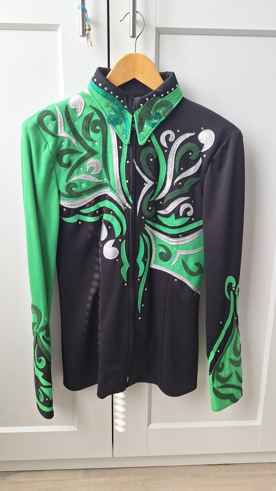 Western showblouse maat L met applicaties, Ritssluiting, L, Overige merken, Ophalen of Verzenden