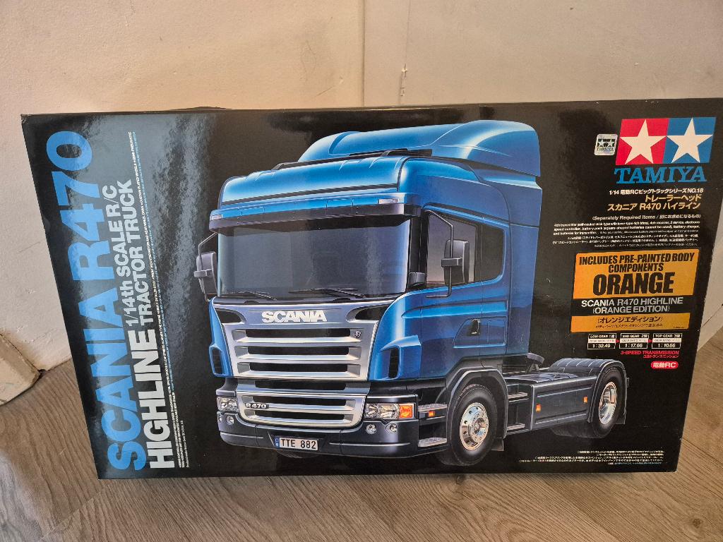 tamiya scania r470 orange edition, Ophalen, Nieuw, Bus of Vrachtwagen, Overige merken