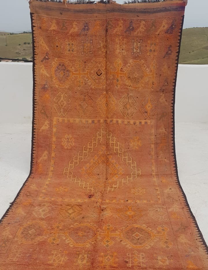 Vintage Marokkaans Berber vloerkleed 190x330 cm, Huis en Inrichting, Berber, Vintage, Etnisch, Gebruikt, Verzenden, 150 tot 200 cm