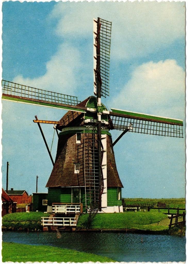 Uitgeest  Achtkantige bovenkruier De Zien, Verzamelen, Ansichtkaarten | Nederland, Ophalen of Verzenden, Ongelopen, Noord-Holland