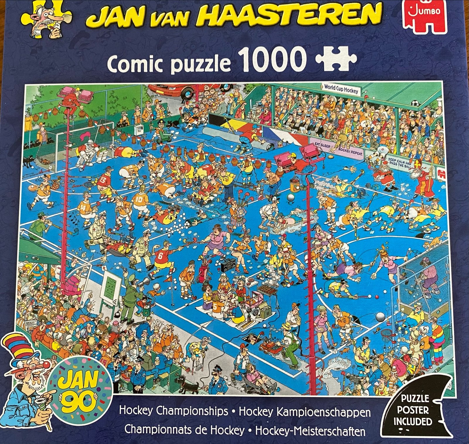 Jan van Haasteren - Hockey Kampioenschappen - als nieuw, Ophalen, 500 t/m 1500 stukjes, Zo goed als nieuw, Legpuzzel