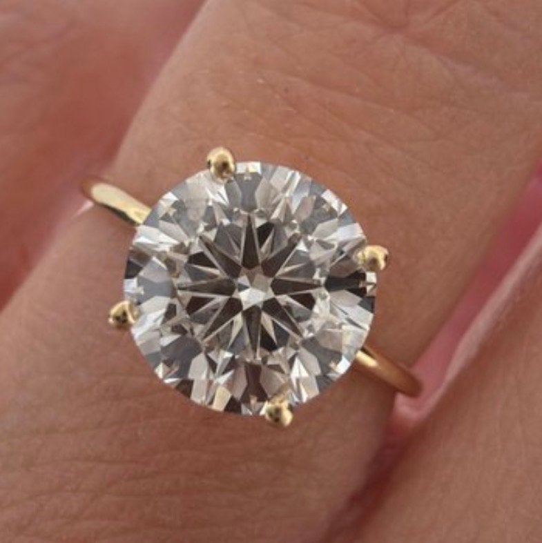 *NIEUW* 14K Geelgouden Ring - 2.02ct diamant IGI certificaat, Ophalen of Verzenden, Zo goed als nieuw, 17 tot 18, Dame