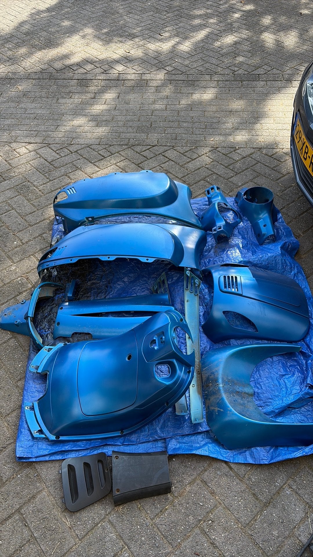 Complete kappenset scooter - mat blauw, Ophalen, Zo goed als nieuw