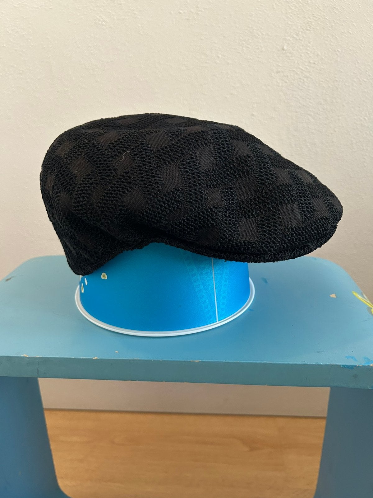 Kangol 504 cross weave zwart maat M, Ophalen of Verzenden, Nieuw, 56 of 57 cm (M, 7 of 7⅛ inch), Pet