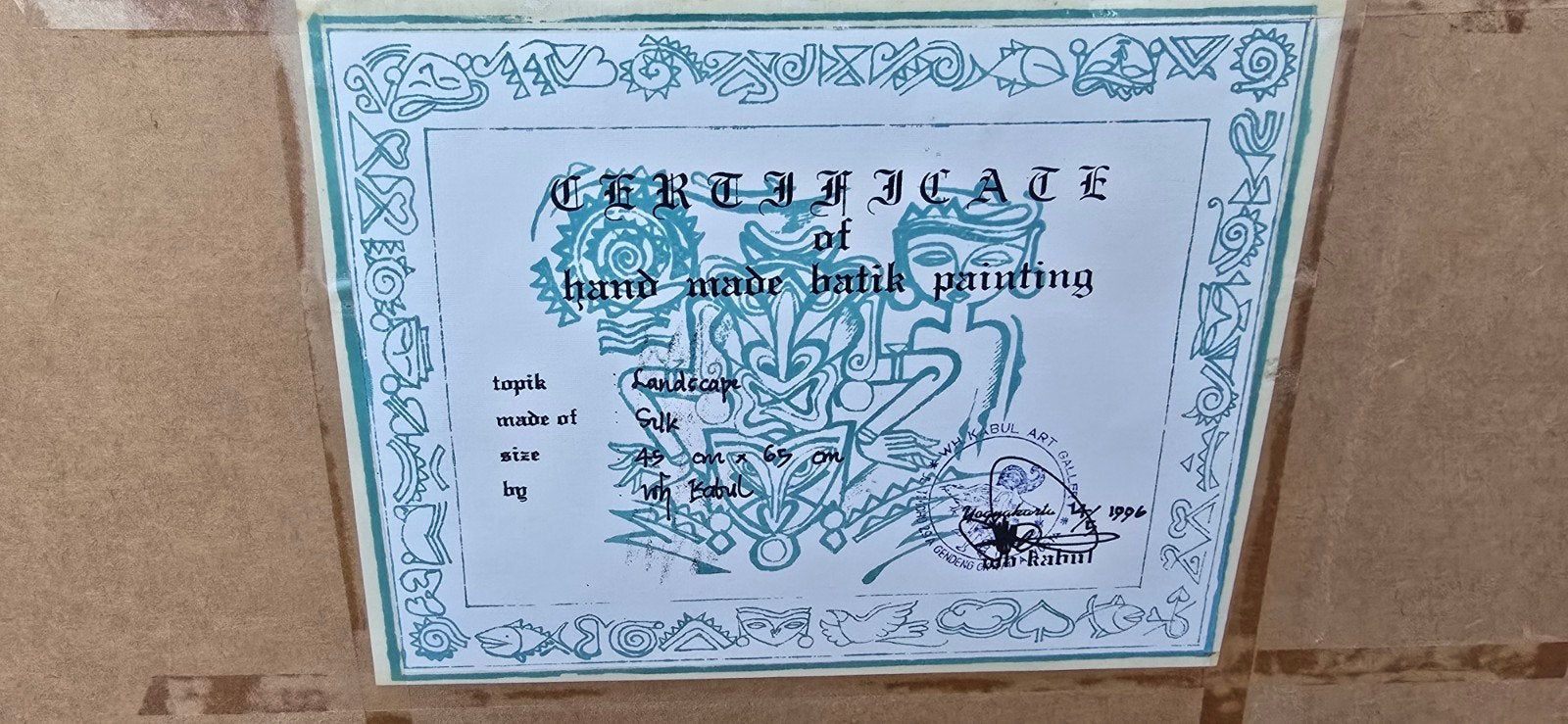 Handgemaakte Batik Schilderij op Zijde - Yogyakarta 1996, Ophalen of Verzenden