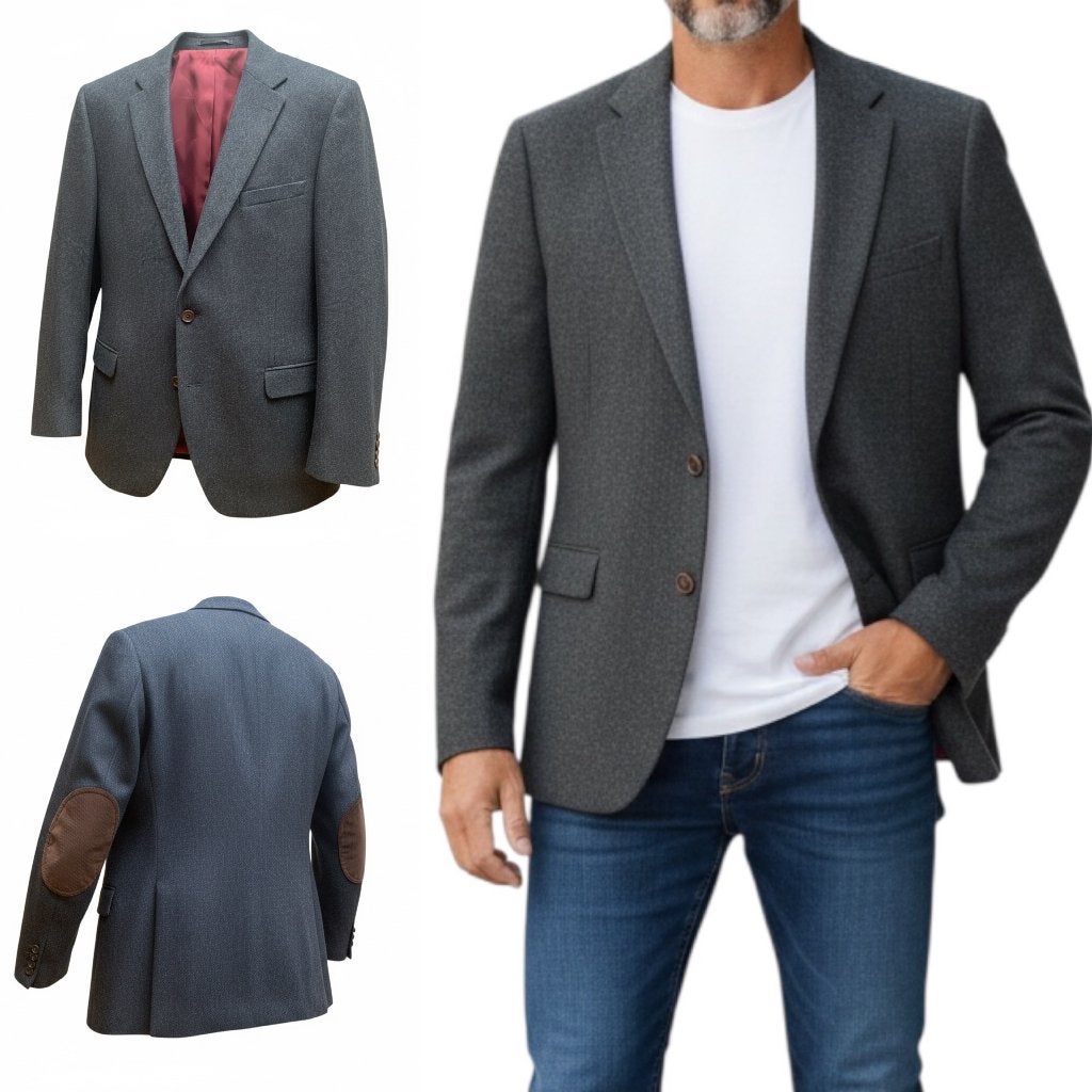 Gant heren colbert 52 100% wol donkerbl met elleboog stukken, Kleding | Heren, Kostuums en Colberts, Ophalen of Verzenden, Zo goed als nieuw