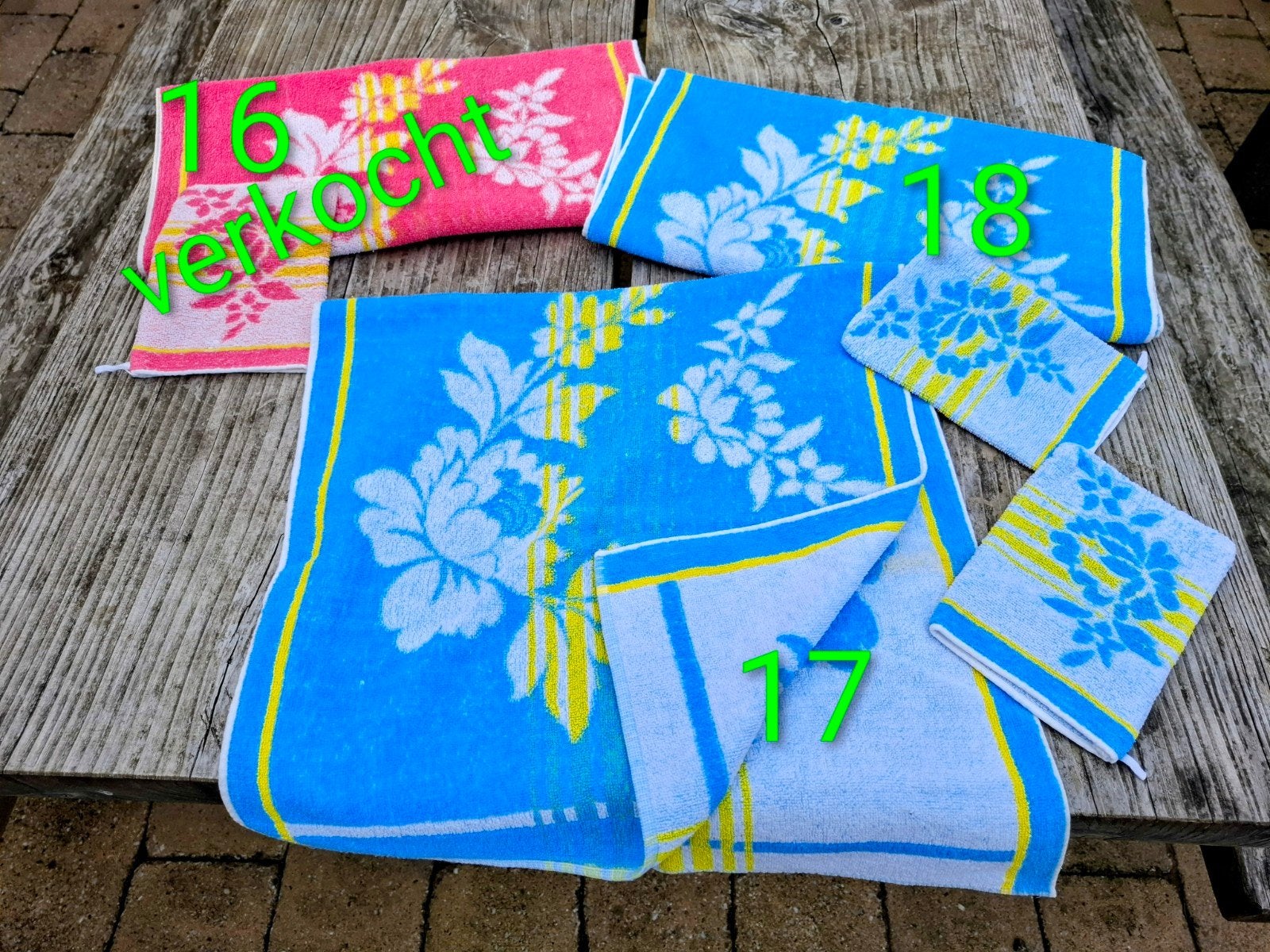 Retro handdoeken €4 & washandjes €1,50, Ophalen of Verzenden