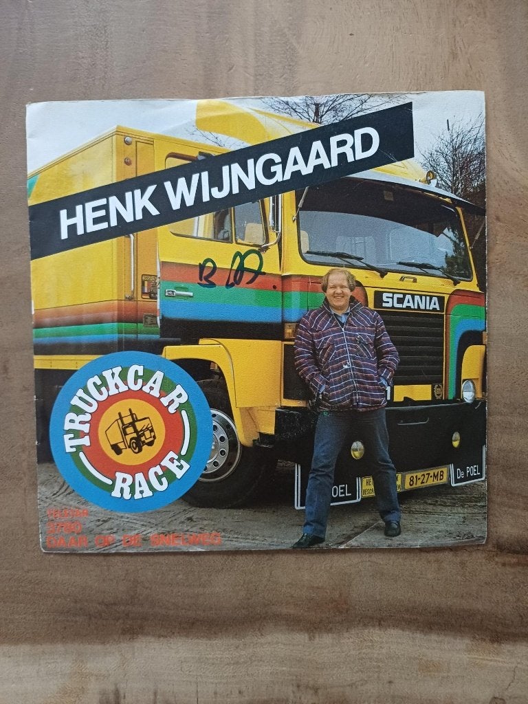 Henk Wijngaard - Truckcar Race - Single - Vinyl, Ophalen of Verzenden, Gebruikt, Overige formaten, Levenslied of Smartlap