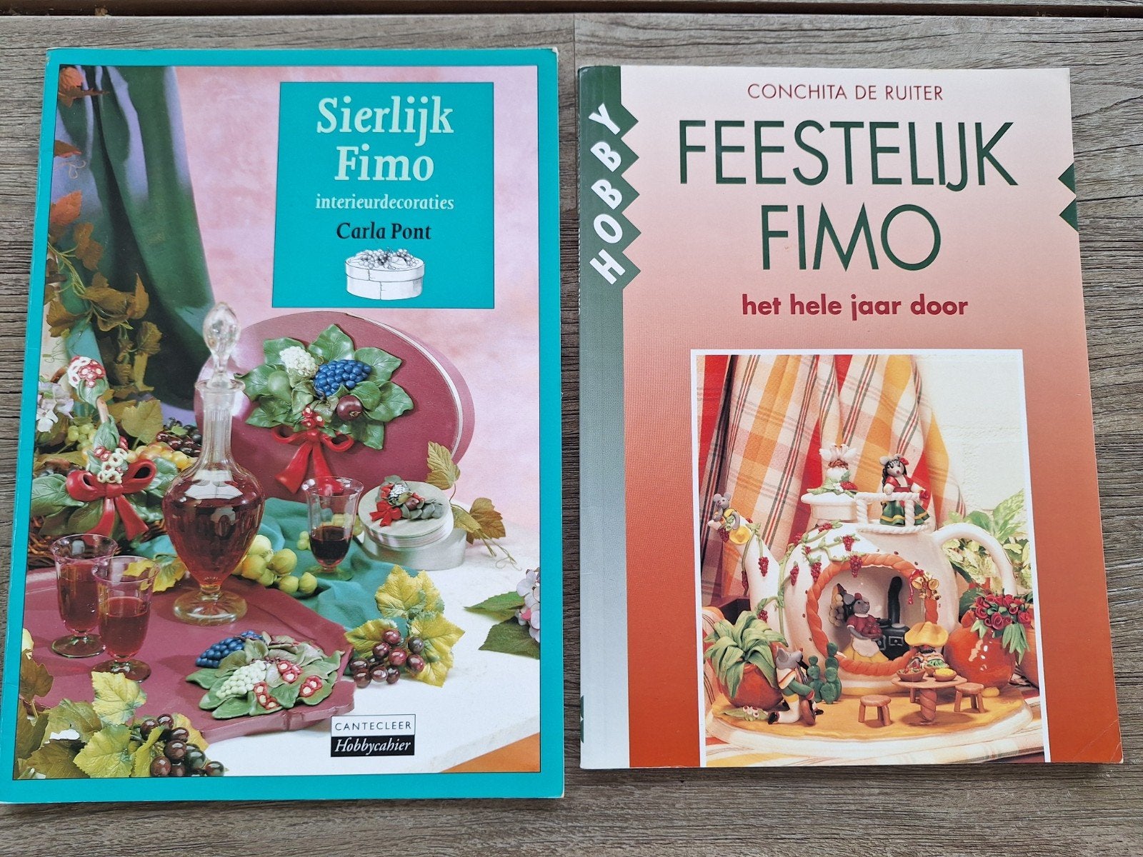 2 Fimoklei Boekjes: Sierlijk Fimo & Feestelijk Fimo, Ophalen of Verzenden, Gelezen, Kleien en Boetseren, Carla Pont, Conchita de Ruiter