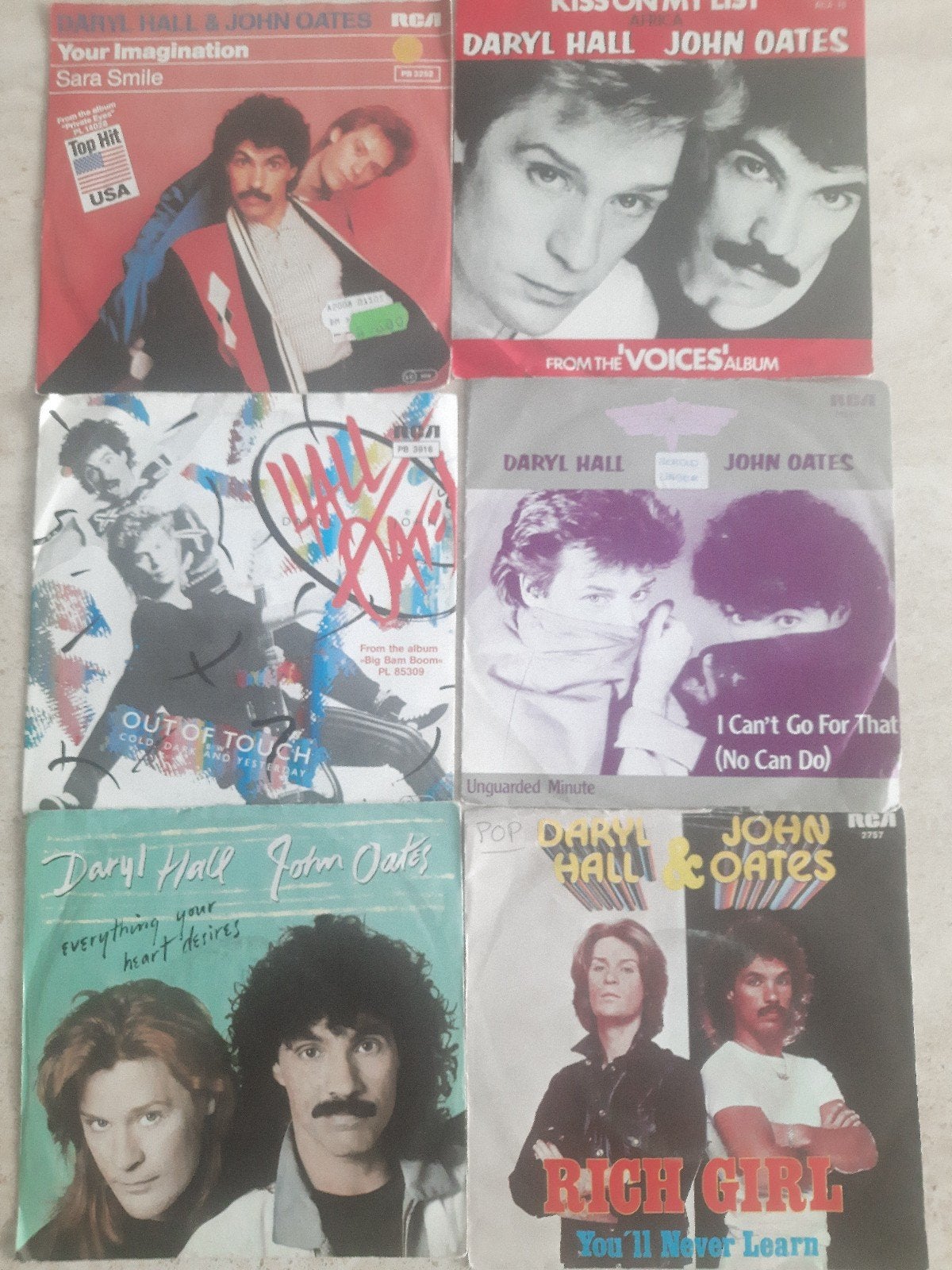 11x vinyl singels van Daryl Hall and John Oates, Ophalen of Verzenden, Zo goed als nieuw, Pop