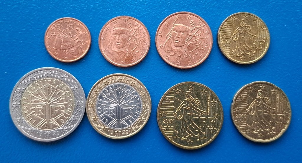 Frankrijk serie Euromunten 1999-2001, Ophalen of Verzenden, Frankrijk, 2 euro