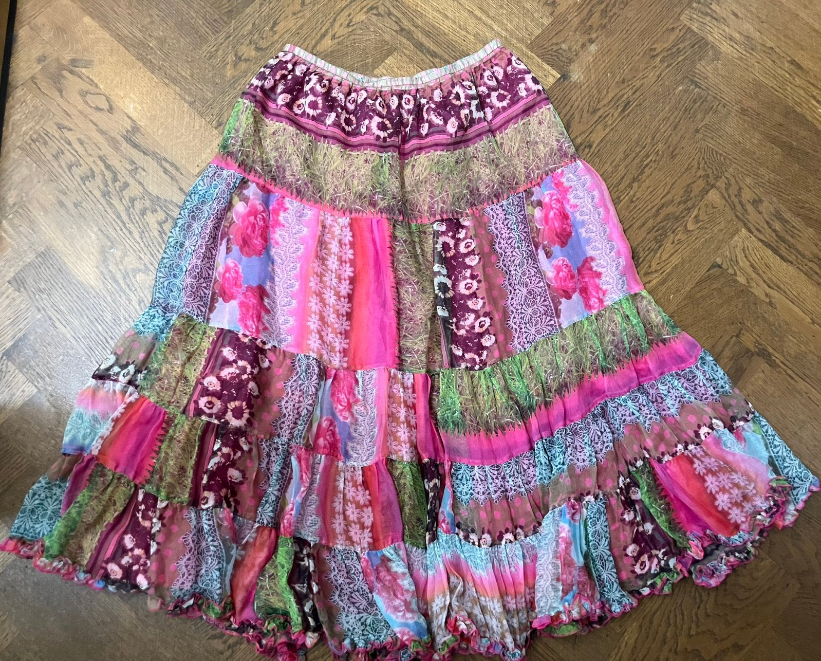 Oilily lange zijden dubbele rok, Kleding | Dames, Maat 42/44 (L), Ophalen of Verzenden, Zo goed als nieuw, Roze