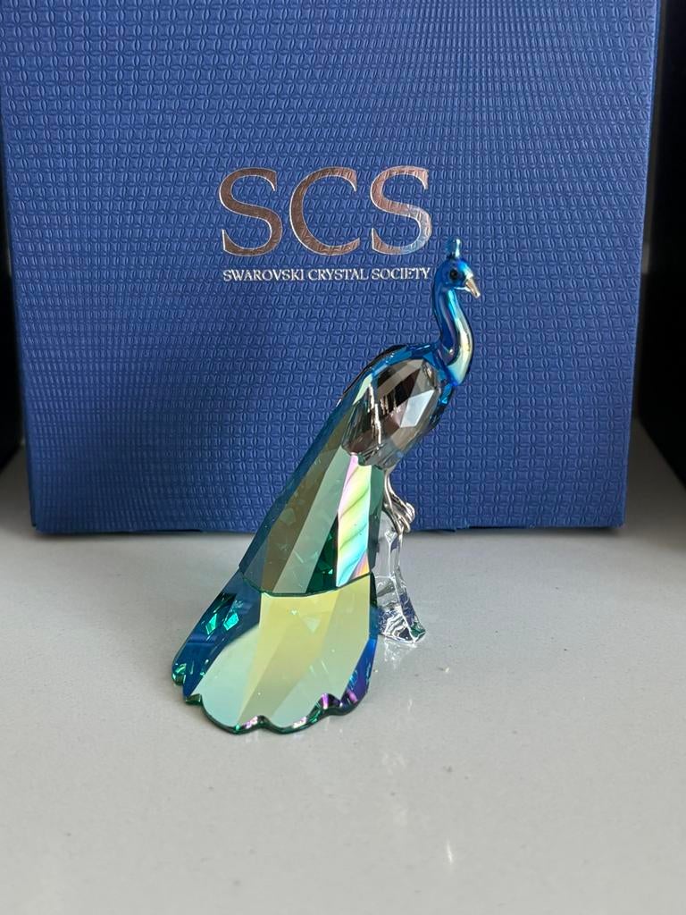 Swarovski scs pauw, Ophalen of Verzenden, Zo goed als nieuw, Figuurtje