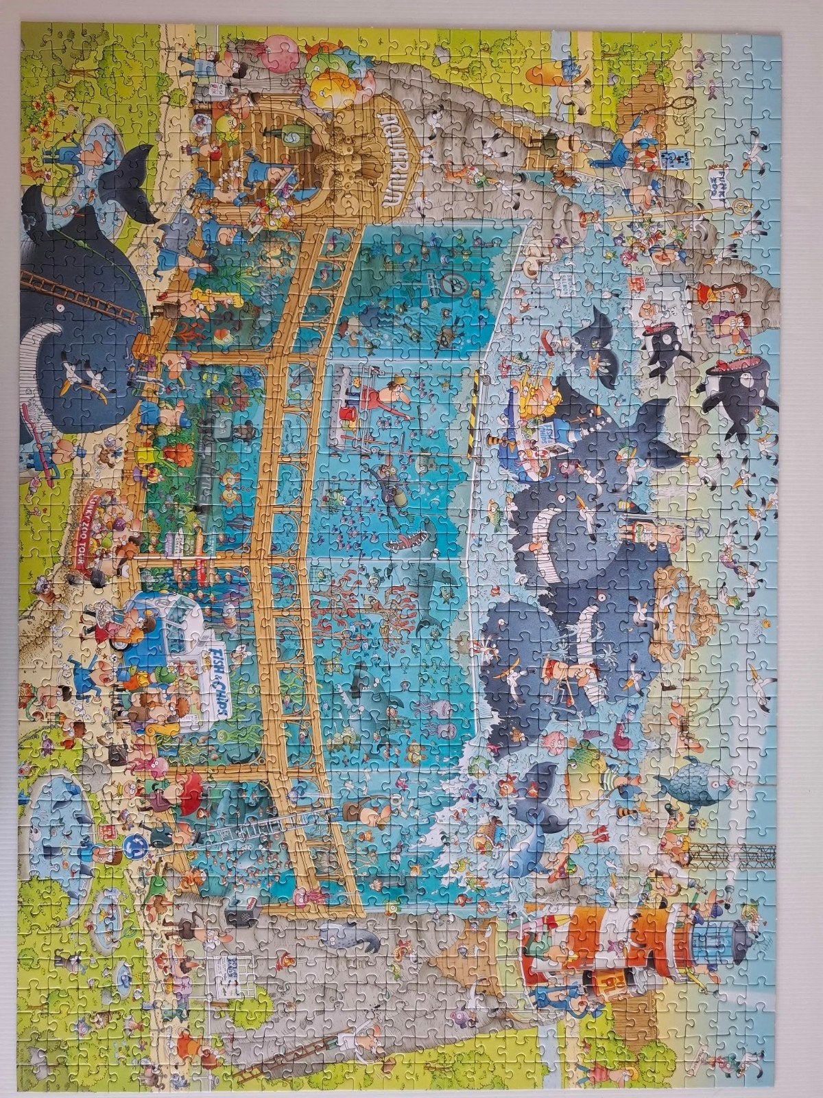 Funky zoo puzzel 1000 stukjes, Ophalen, 500 t/m 1500 stukjes, Zo goed als nieuw, Legpuzzel