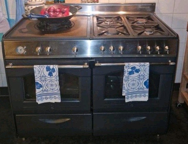 Groot fornuis met 2 ovens, Witgoed en Apparatuur, Ophalen, Gebruikt, 60 cm of meer, Gas