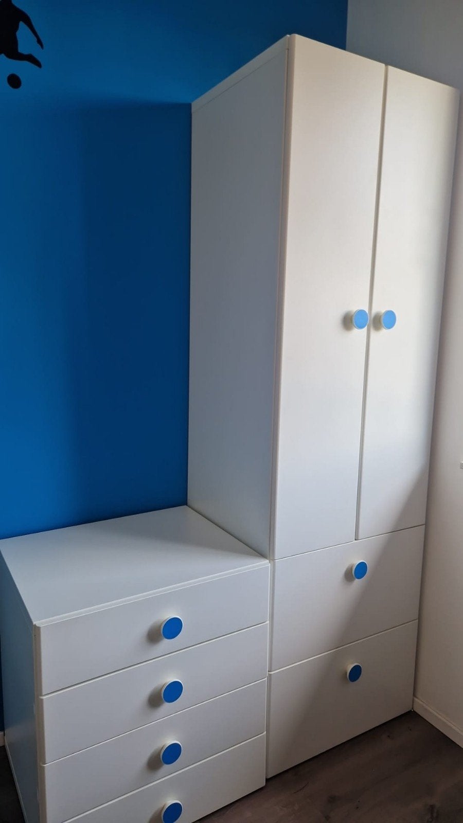 2 Kledingkasten + ladekast Ikea, Gebruikt, 50 tot 100 cm, 150 tot 200 cm, 50 tot 75 cm