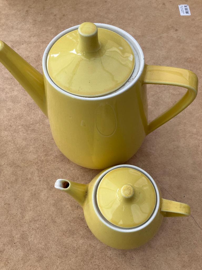 retro grote en kleine koffiekan pastel, Verzenden, Overige typen