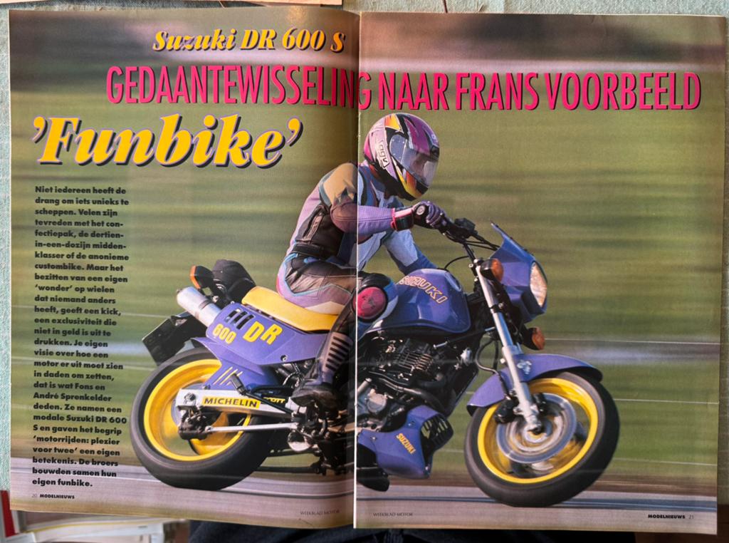 Test 1994 Suzuki DR600S Funbike door Sprenkelder Fons Andre, Verzenden, Zo goed als nieuw, Auto's