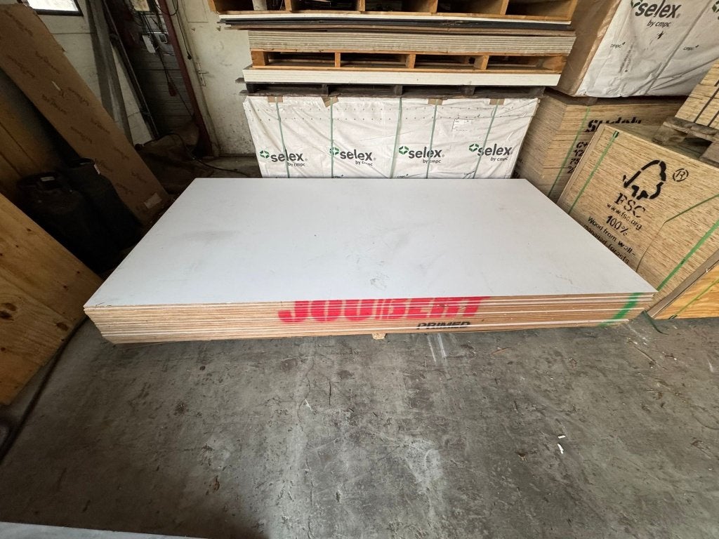 Okoume multiplex 2-zijdig wit gegrond 310x153, Ophalen, Nieuw, 250 cm of meer, Overige typen