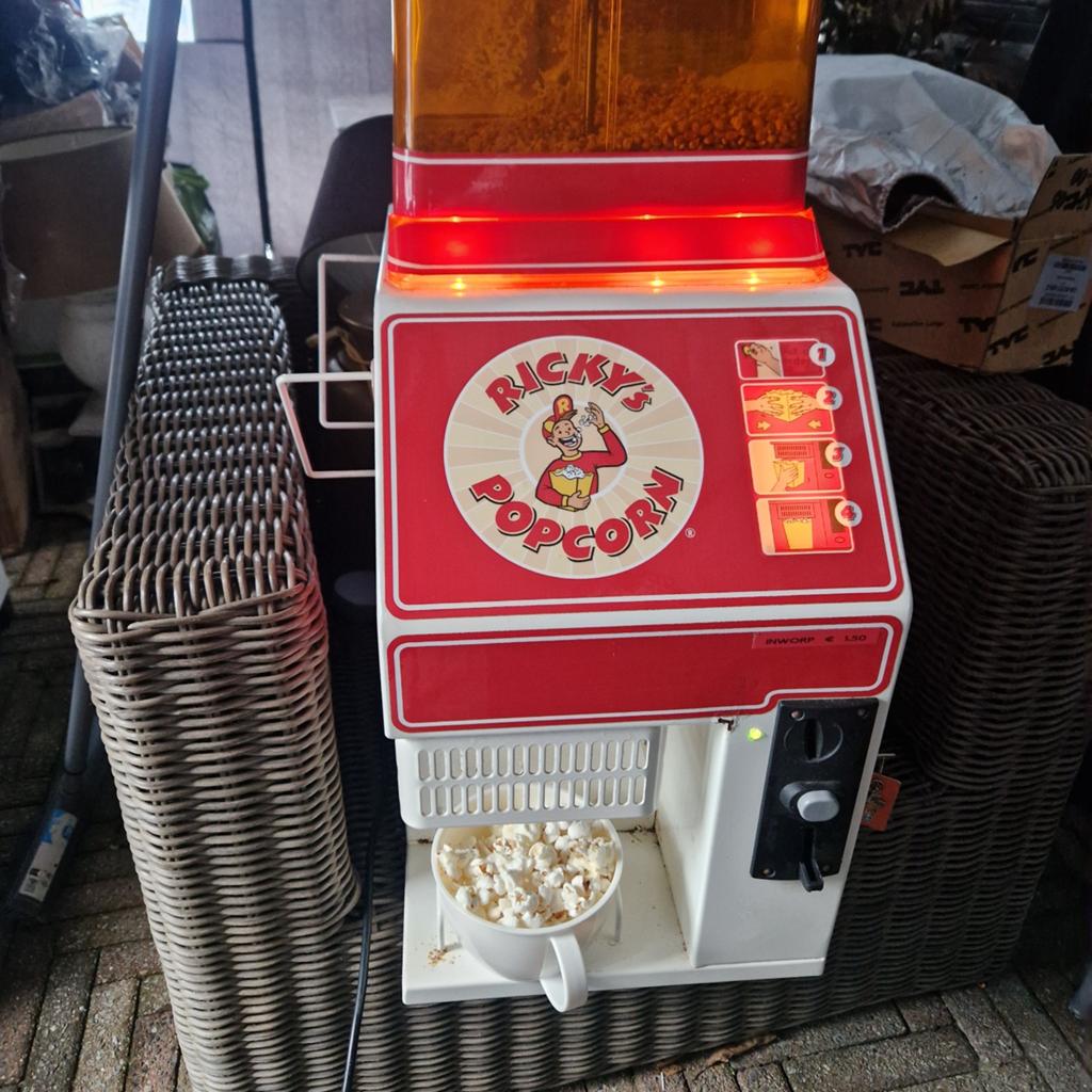 Ricky's Popcornmachine - Vintage Popcorn Automaat, Ophalen of Verzenden, Gebruikt