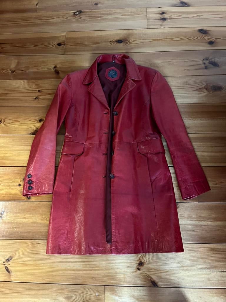 Geweldige zachtrode leren jas, mt xl , Mission, Kleding | Dames, Ophalen of Verzenden, Zo goed als nieuw, Maat 46/48 (XL) of groter